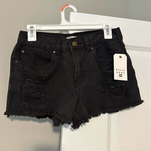 NWT Billabong Black Jean Shorts
